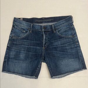 CITIZENS OF HUMANITY BUTTON FLY CUT-OFF JEAN SHORTS SIZE 28